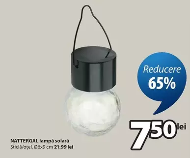 NATTERGAL lampă solară