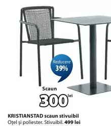 KRISTIANSTAD scaun stivuibil