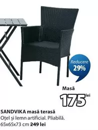 SANDVIKA masă terasă
