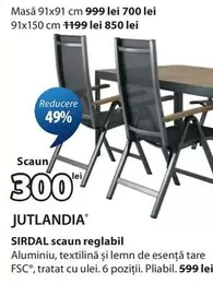 Sirdal scaun reglabil