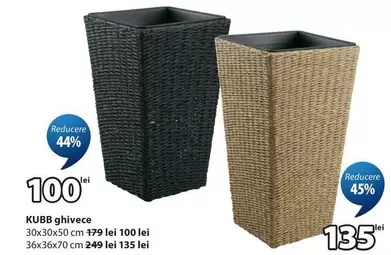 KUBB ghivece 30x30x50 cm