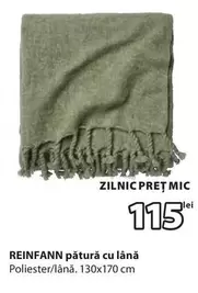 REINFANN pătură cu lână