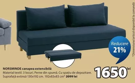 NORSMINDE canapea extensibilă