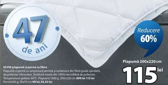 ULVIK plapumă și pernă cu fibre