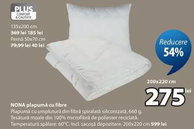 NONA plapumă cu fibre