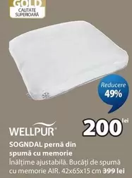 SOGNDAL pernă din spumă cu memorie