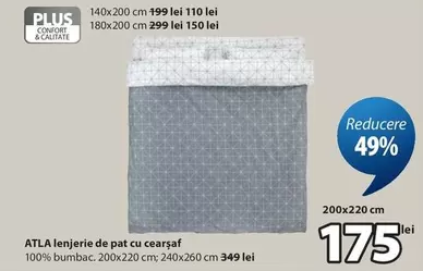 ATLA lenjerie de pat cu cearșaf