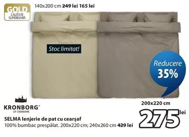 SELMA lenjerie de pat cu cearșaf