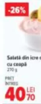 Salată din icre cu ceapă