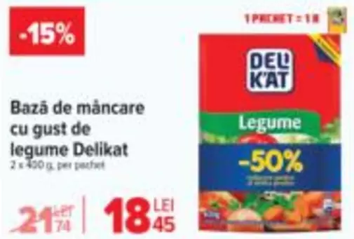 Bază de mâncare cu gust de legume