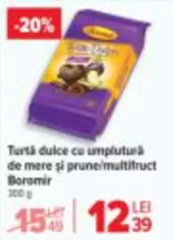Tortă dulce cu umplutură de mere și prune
