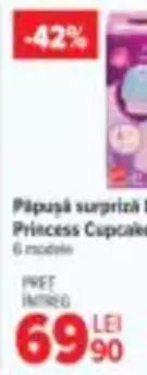 Păpușă surpriză Princess Cupcake
