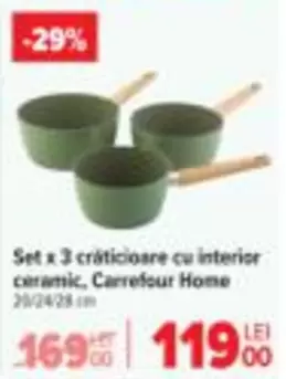 Set x 3 cratcioare cu interior ceramic
