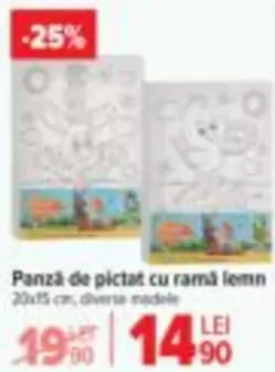 Panza de pictat cu rama lemn