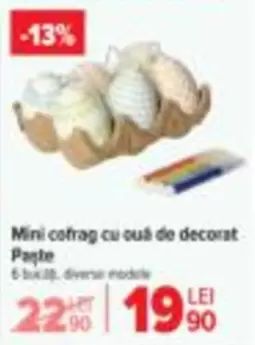 Mini cofrag cu ouă de decorat Paște