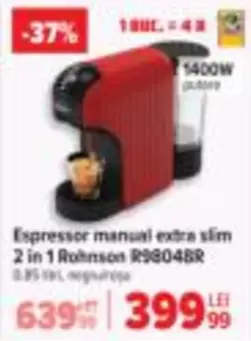 Espressor manual extra slim 2 in 1 R98048R