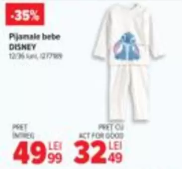 Pijamale bebe DISNEY 12/36 luni, G77989