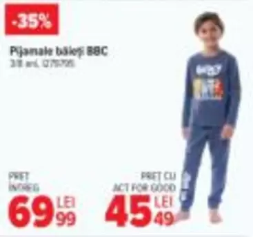 Pijamale băieți BBC 3-8 ani