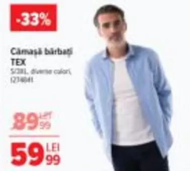 Cămașă bărbați TEX 5/3XL, diverse culori, 1274841