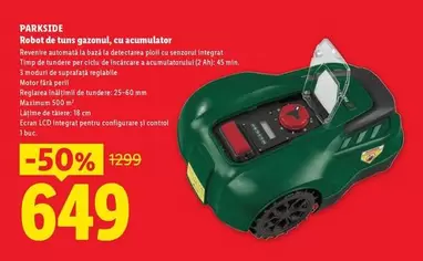 Robot de tuns gazonul, cu acumulator