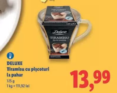 Tiramisu cu piscoturi la pahar