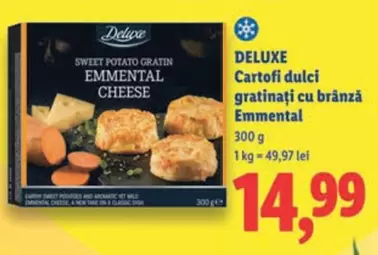 Cartofi dulci gratinati cu branza Emmental