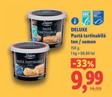 Pastă tartinabilă ton / somon