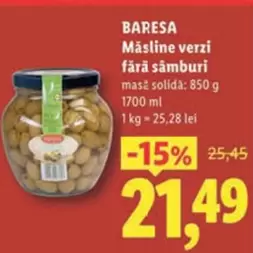Măsline verzi fără sâmburi