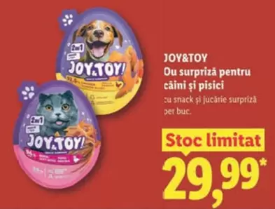 Ou surprinză pentru câini și pisici