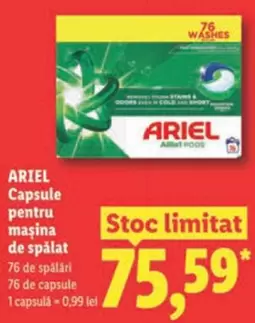 Ariel - Capsule pentru mașina de spălat