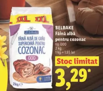 Făină albă de grâu superioară pentru cozonac tip 000