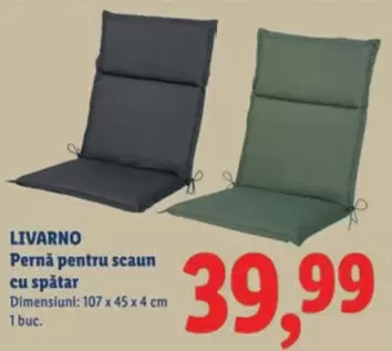 Pernă pentru scaun cu spătar