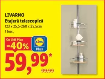 Etajeră telescopică