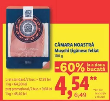 Mușchi tigănesc feliat