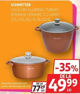 Schmitter - Oală din aluminiu turnat interior ceramic cu capac