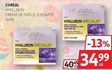 L'Oreal - HYALURON SPECIALIST CREMA DE FATA ZI SI NOAPTE