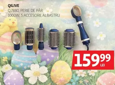 Qilive - Q.7880, PERIE DE P
1000W, 5 ACCESORII, ALBASTRU