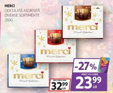 Auchan - CIOCCOLATĂ ASORTATĂ DIVERSE SORTIMENTE