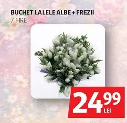 BUCHET LALELE ALBE + FREZII