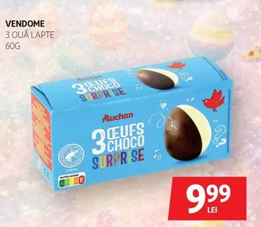 Auchan - 3 Oua Lapte Choco Surprise