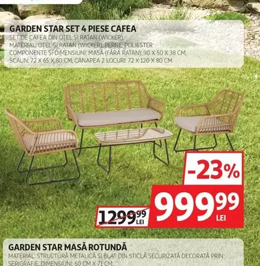 GARDEN STAR SET 4 PIESE CAFEA