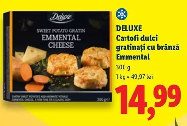 Cartofi dulci gratinati cu branza Emmental