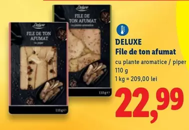 File de ton afumat cu plante aromatice / piper