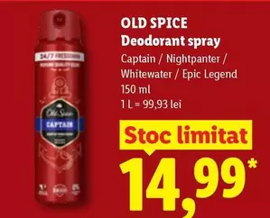 Deodorant spray