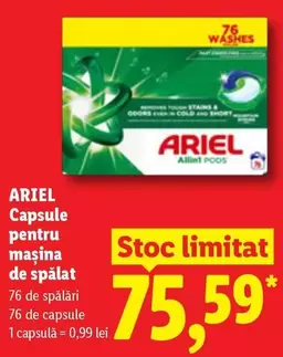 Ariel - Capsule pentru mașina de spălat