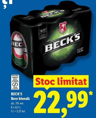 Beck's - Bere blondă