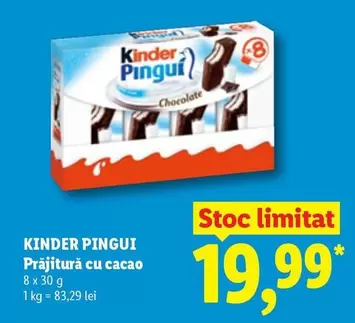 Kinder - PinguI Prăjitură cu cacao