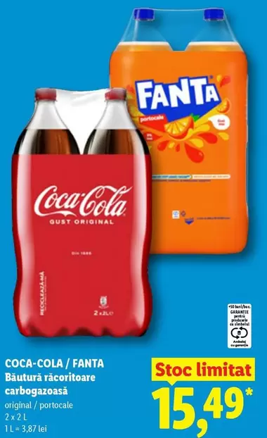 Coca Cola - COCA-COLA / FANTA Băutură răcoritoare carbogazoasă