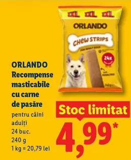 Recompense masticabile cu carne de pasăre