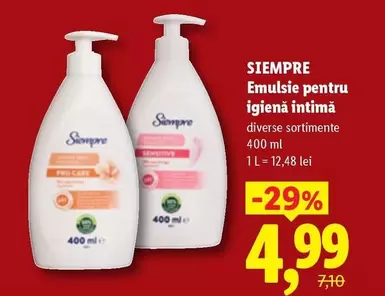 Emulsie pentru igienă intimă